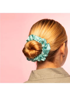 BRIGHTLY LABS Silk Hair Scrunchies - 100% Mulberry Silk Hair Ties for Elastic Ponytail Holders Prevent Frizz and Breakage - Set of 2 Scrunchies for Effortless Hair Care.  - Image 5