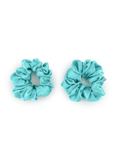 BRIGHTLY LABS Silk Hair Scrunchies - 100% Mulberry Silk Hair Ties for Elastic Ponytail Holders Prevent Frizz and Breakage - Set of 2 Scrunchies for Effortless Hair Care.  - Image 1