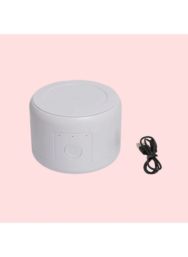 White USB Rechargeable Denture Cleaner 3 Modes Vibration For Retainers - Image 1