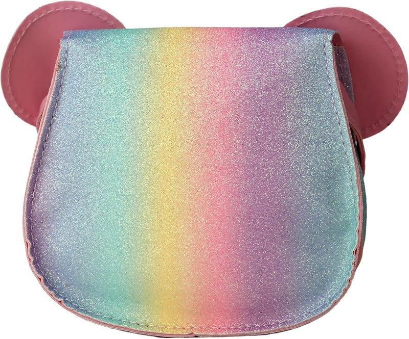 QiMing Little Mouse Ear Bow Crossbody Purse,PU Shoulder Handbag for Kids Girls Toddlers - Image 4