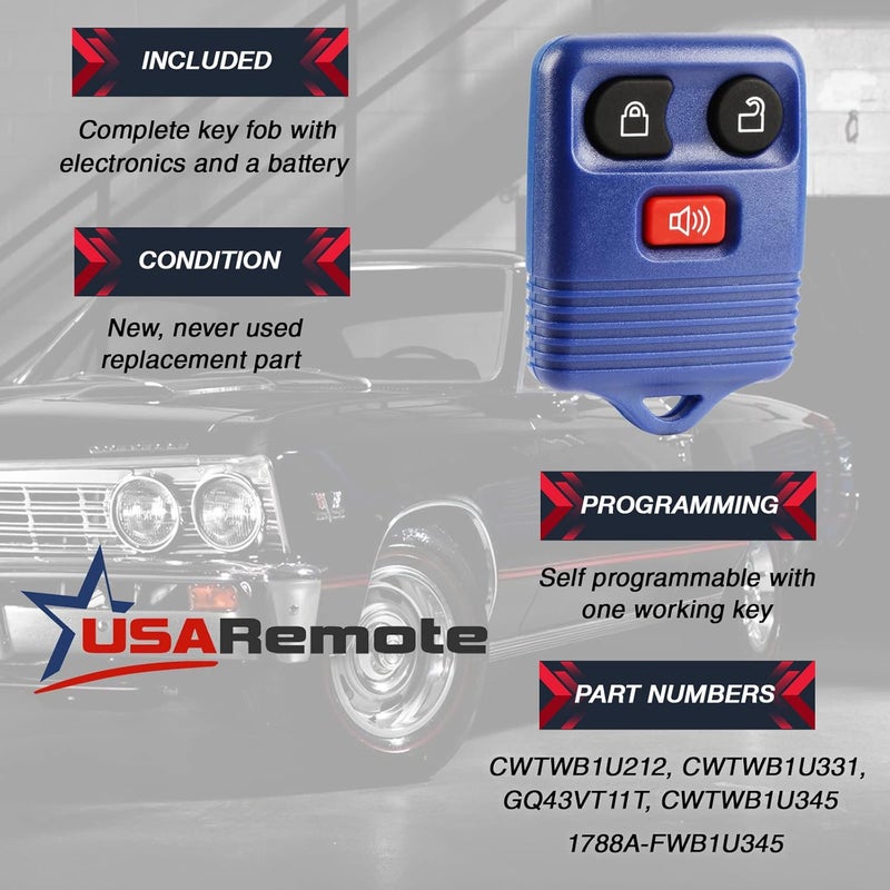 USARemote Key Fob for Ford Lincoln Mercury Mazda (1998-2016) - Image 3