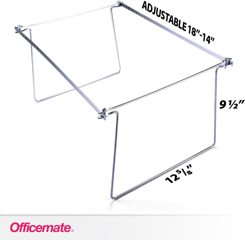 Officemate Adjustable Hanging File Frame for Letter Size Files - 2 Pack - Image 2