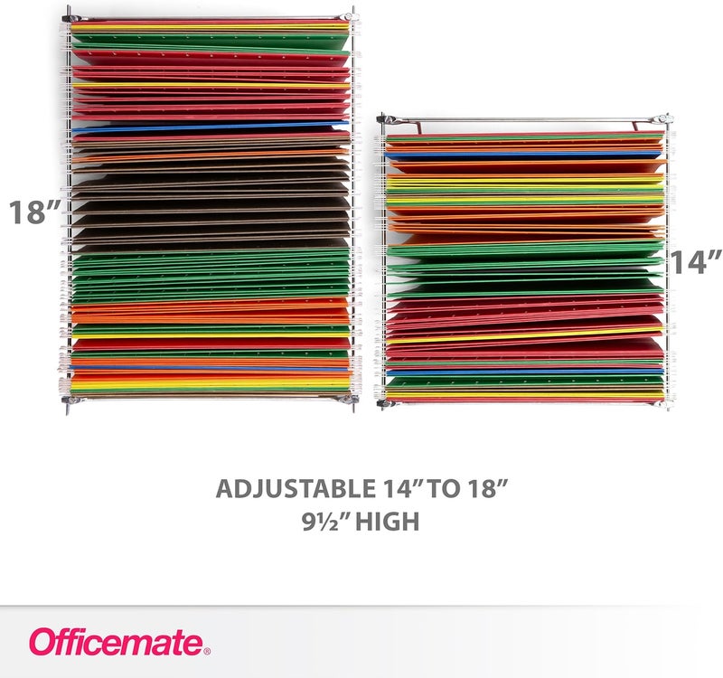 Officemate Adjustable Hanging File Frame for Letter Size Files - 2 Pack - Image 3