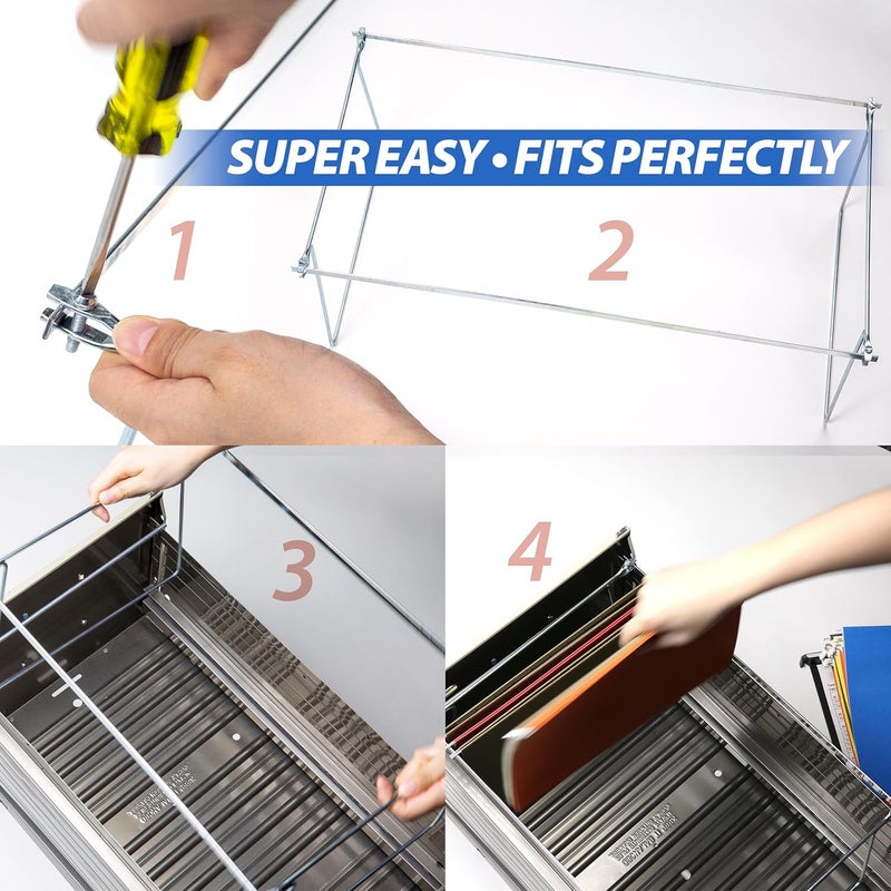 Officemate Adjustable Hanging File Frame for Letter Size Files - 2 Pack - Image 5