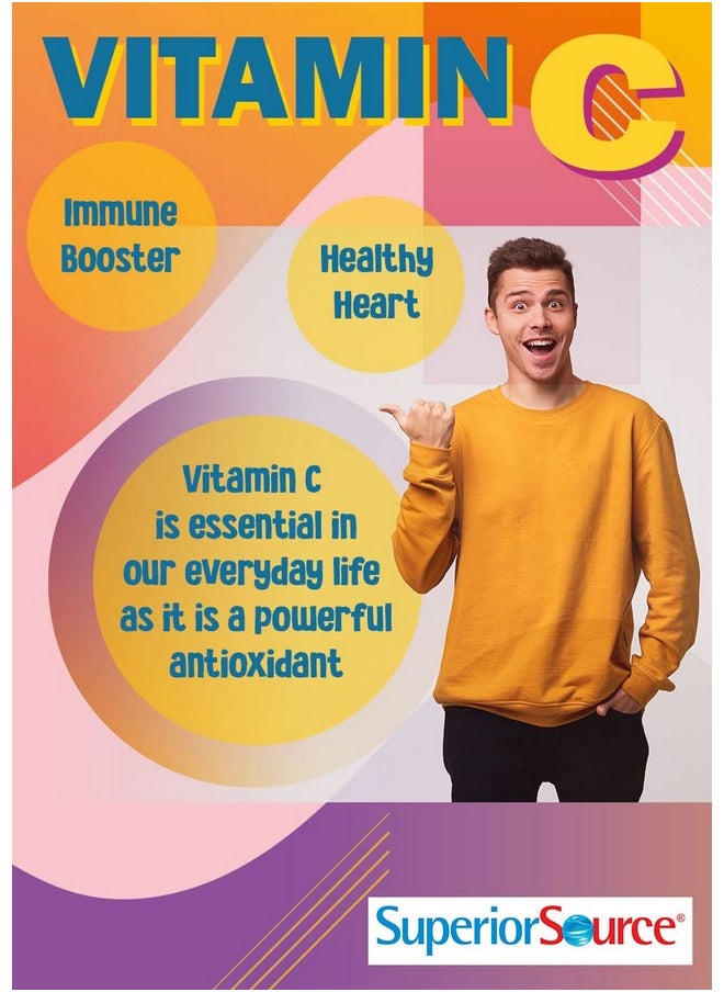 Superior Source Vitamin C 500 Mg Sublingual Tablets Buffered Vit C Tangy Orange Melts Immune System Booster Energy Vitamins 90 Count  - Image 3