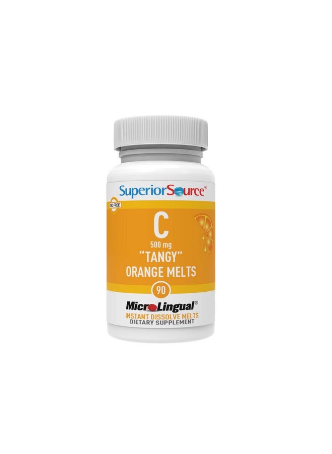 Superior Source Vitamin C 500 Mg Sublingual Tablets Buffered Vit C Tangy Orange Melts Immune System Booster Energy Vitamins 90 Count  - Image 5