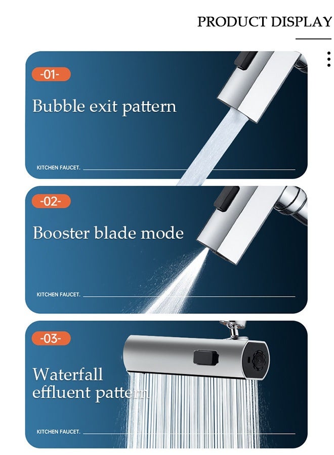 DUNISO Kitchen Faucet with 360° Rotating Water Outlet 3 Effluent Ways Of Water, Vintage Single Handle Kitchen Sink Faucet High Arc Kitchen Faucet Classic Style Fashion-forward Built to Last - Image 5