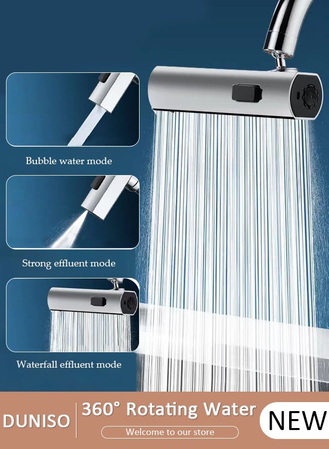 DUNISO Kitchen Faucet with 360° Rotating Water Outlet 3 Effluent Ways Of Water, Vintage Single Handle Kitchen Sink Faucet High Arc Kitchen Faucet Classic Style Fashion-forward Built to Last - Image 1