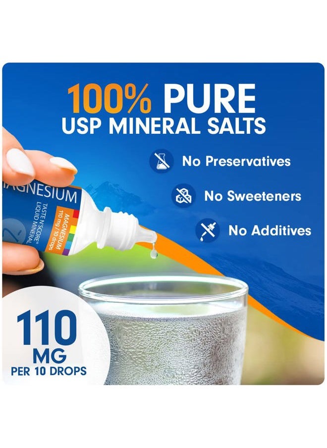 SENSEable Supplements Taste N' Score Magnesium Liquid Ionic Mineral Supplement; 100% Pure; 110 mg; 72 Servings  - Image 3