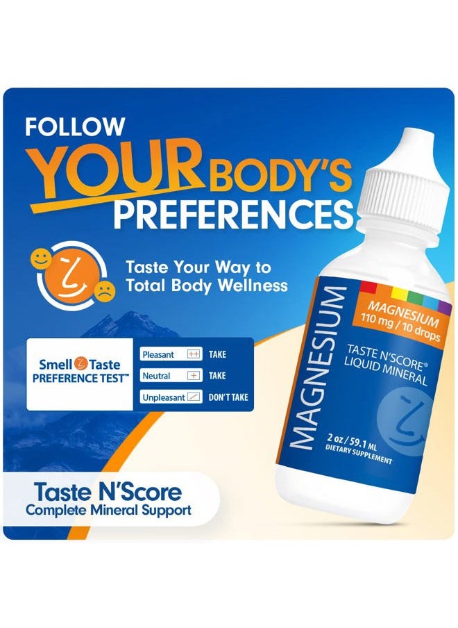 SENSEable Supplements Taste N' Score Magnesium Liquid Ionic Mineral Supplement; 100% Pure; 110 mg; 72 Servings  - Image 2