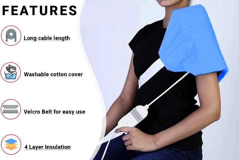 MCP Heat Therapy Orthopaedic Pain Reliever Electric Heating Pad with Belt; Auto Temperature Controller for Joints, Muscle, Back, Leg, Shoulder, Knee, Neck, Multicolour - Image 2