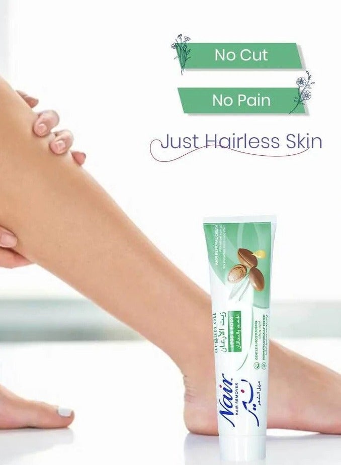 Nair Hair Remover Cream Tube Argan Oil 110gm - Image 4