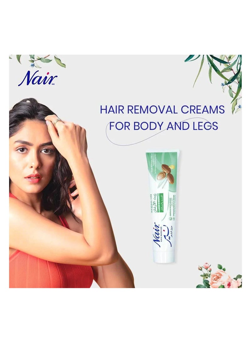 Nair Hair Remover Cream Tube Argan Oil 110gm - Image 2