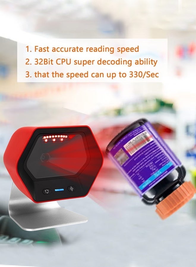 NETUM Automatic Omnidirectional Desktop 1D 2D Bar Code Barcode Scanner, QR Barcode Reader, Image Sensing for Warehouse, Supermarket, Retail Store, Bookstore Pos System - Image 5