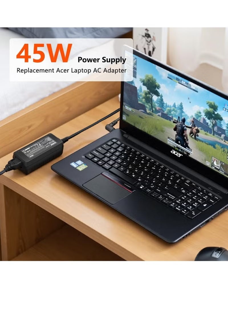 45W Acer Laptop Charger 19V 2.37A (3.0×1.1mm) - Image 2