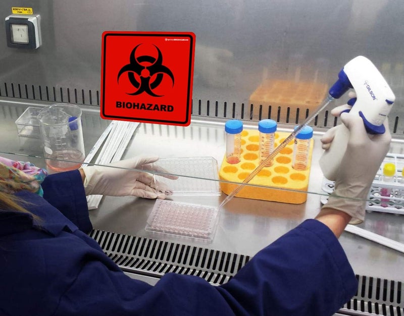 IGNIXIA Biohazard Stickers- 5.5" x 5.5" Biohazard Labels (Pack of 10) - UV Coated Label- Biohazard Warning Sign for Labs, Hospitals and Industrial Use Universal Biohazard Symbol by (10) - Image 4