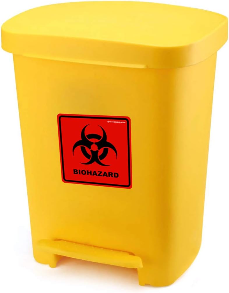 IGNIXIA Biohazard Stickers- 5.5" x 5.5" Biohazard Labels (Pack of 10) - UV Coated Label- Biohazard Warning Sign for Labs, Hospitals and Industrial Use Universal Biohazard Symbol by (10) - Image 5