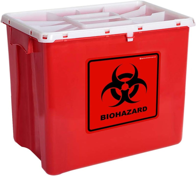 IGNIXIA Biohazard Stickers- 5.5" x 5.5" Biohazard Labels (Pack of 10) - UV Coated Label- Biohazard Warning Sign for Labs, Hospitals and Industrial Use Universal Biohazard Symbol by (10) - Image 3