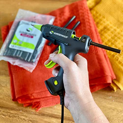 Surebonder Black Mini Size Fabric Hot Glue Sticks, 4-Inch Length - Machine Washable, Works with Fabric, Leather, Ribbon, Foam, 18 Pack, Black - Image 5