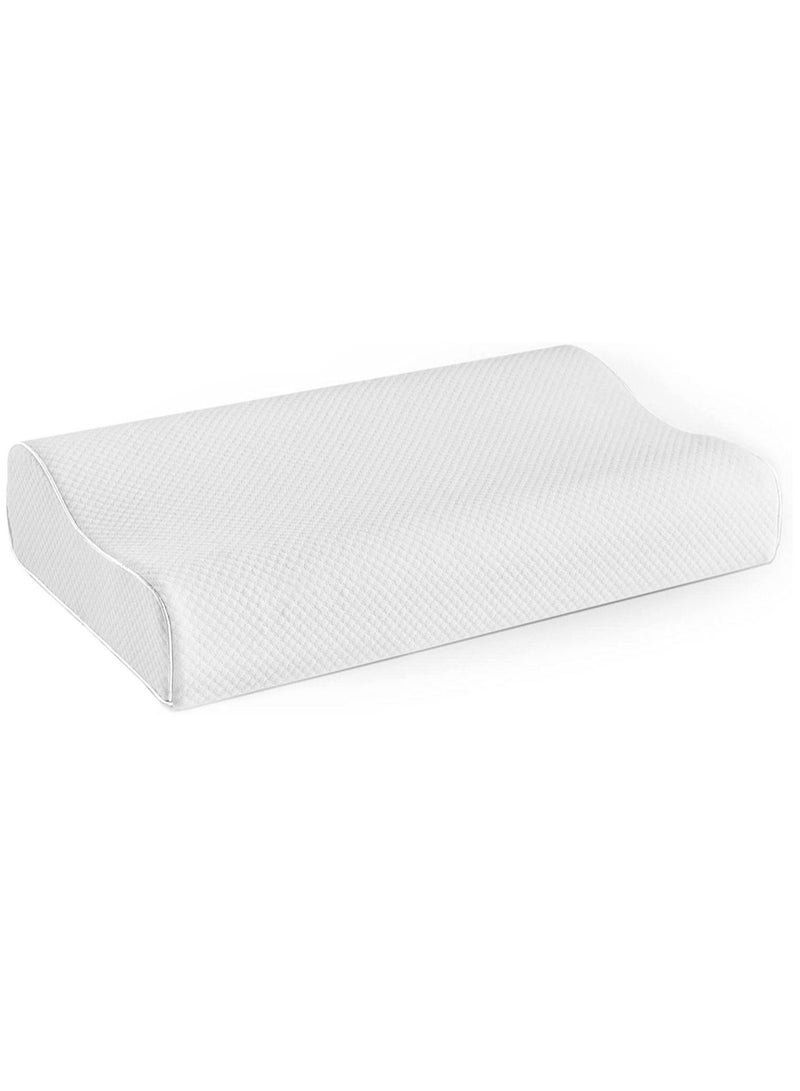 ELTRAZONE Bed Pillow with 2 Adjustable Height, 61x35.6x11.9cm, Ergonomically Designed Contour Sleeping Pillows with Washable Pillow Cover for Side Sleepers  - Image 1