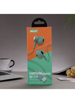 For Apple Wired Headset In-Ear Type-c Computer Huawei Sports Game Mobile Phone Bluetooth Wired Headset-Colour:Green-bz115-type-c Interface