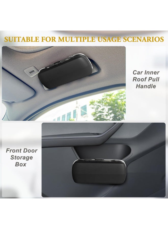 كيلا حامل نظارات شمسية لواقي السيارة، حافظة نظارات لواقي السيارة، صندوق منظم ملحقات واقي السيارة، حامل نظارات شمسية للسيارة مناسب للشاحنات والسيارات الرياضية متعددة الاستخدامات والسيارات السيدان لوضع النظارات (أسود) - Image 3