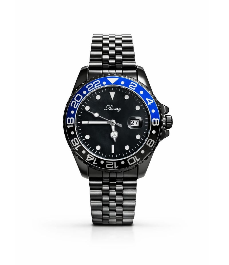 Pepsi men's waterproof wristwatch, classic and high quality, - black strap with black dial