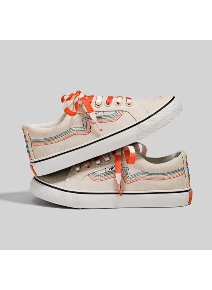 OSALIA Canvas Shoes Rubber Shoes Trainers Sneakers for Men and Women, Lightweight Breathable Casual Sneakers, Anti-Slip Rubber Sole, Comfortable Everyday Walking Trainers - Image 3