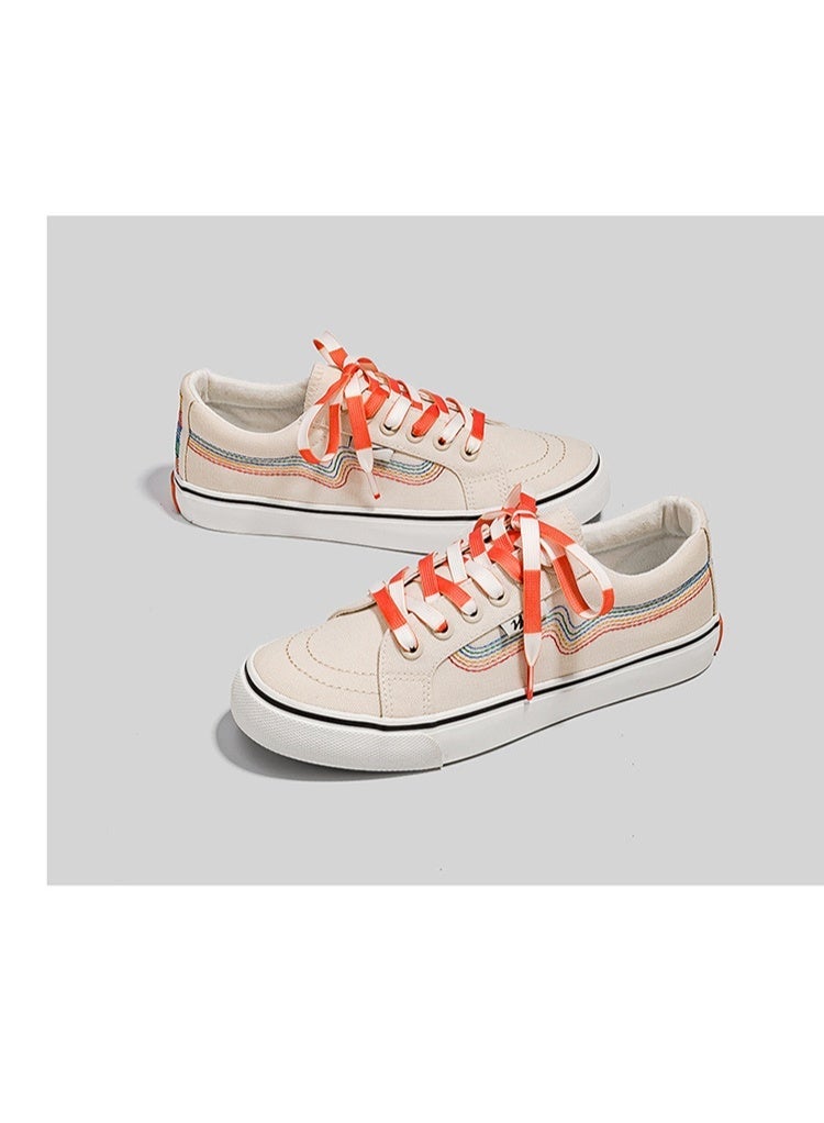 OSALIA Canvas Shoes Rubber Shoes Trainers Sneakers for Men and Women, Lightweight Breathable Casual Sneakers, Anti-Slip Rubber Sole, Comfortable Everyday Walking Trainers - Image 1