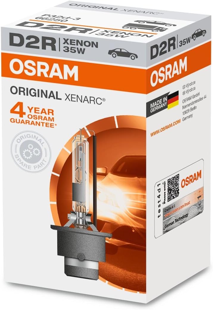 OSRAM XENARC ORIGINAL D2R xenon headlamp bulb 66250 +100% 4150K 1 piece in folding box - Image 1