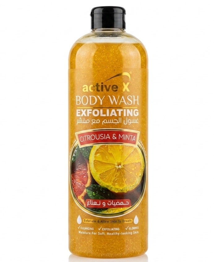 Activex Exfoliating Body Wash 1000 ml – Citrus Mint Scent - Image 1