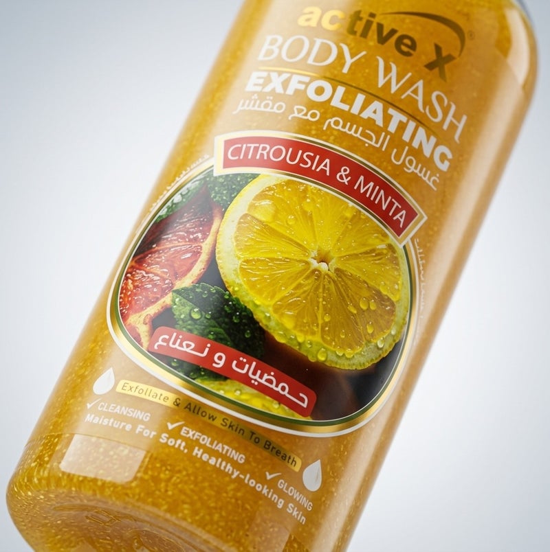 Activex Exfoliating Body Wash 1000 ml – Citrus Mint Scent - Image 3