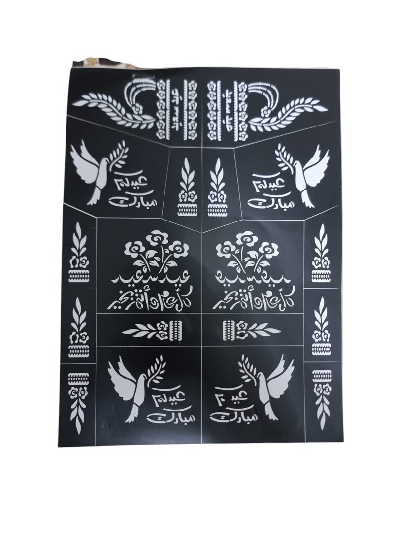 Henna Designs Large Size Mold Stickers for Hand and Feet For Eid And Other Occasions