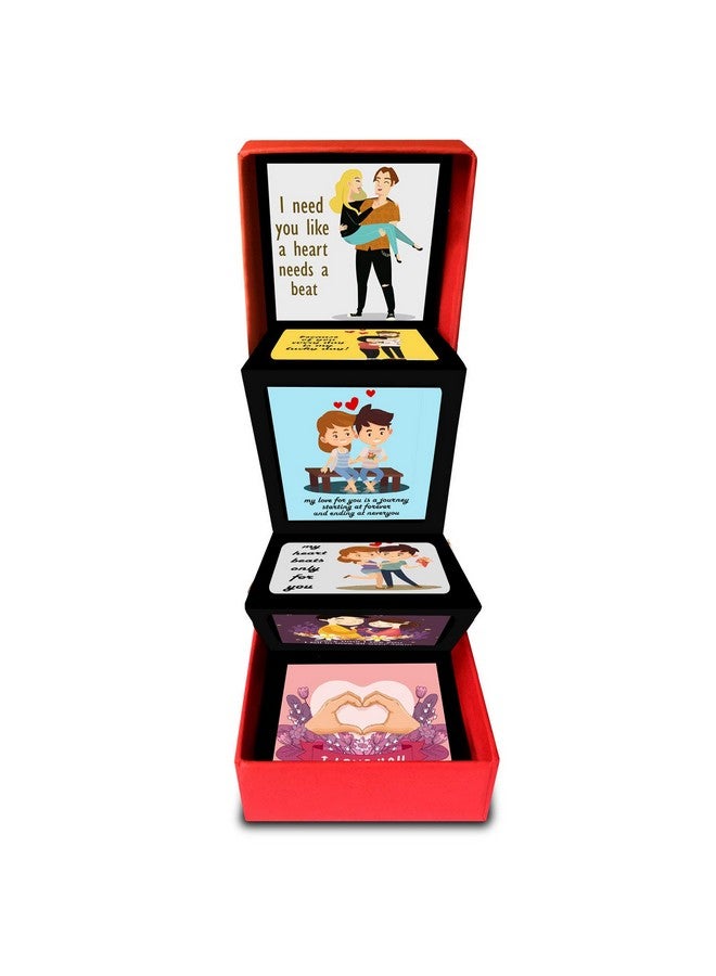exciting Lives - Love Messages Popup Romantic Gift Box - Gift for Birthday, Anniversary - for Girlfriend, Boyfriend, Husband, Wife, Friend - 8 x 8 x 2.5 cm - Image 3