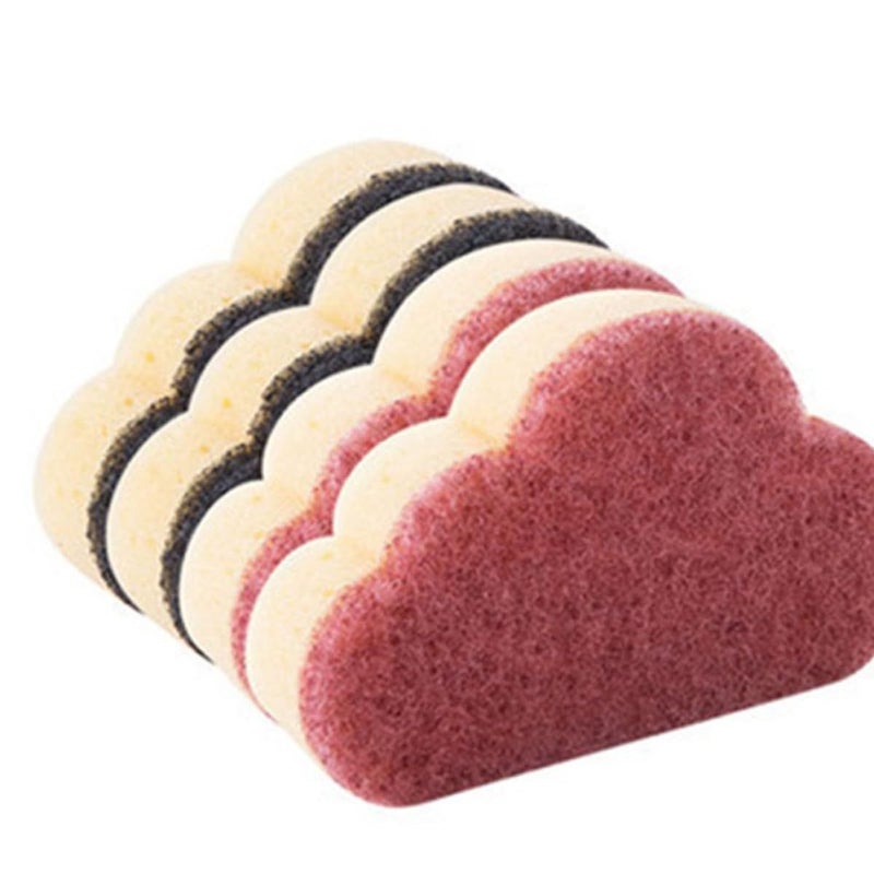 Dual-Color Cloud Sponge 12-Pack Non-Scratch Kitchen Cleaning Scrubber - Image 2