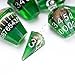 CRITALLIC 7PCS Potion DND Dice SetTransparent Sharp Edge Dice Set DD RPG Polyhedral Dicefor TTRPG Games Roleplaying GamesGreen Skull - Image 4