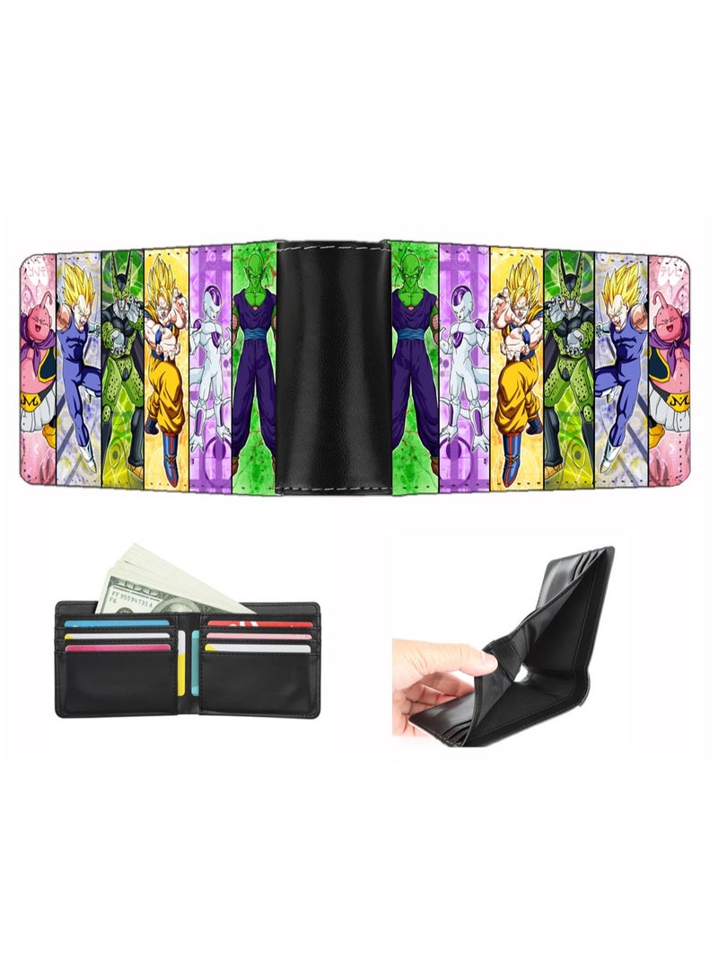 KUYING Anime Dragon Ball Two Fold Short PU Wallet 
