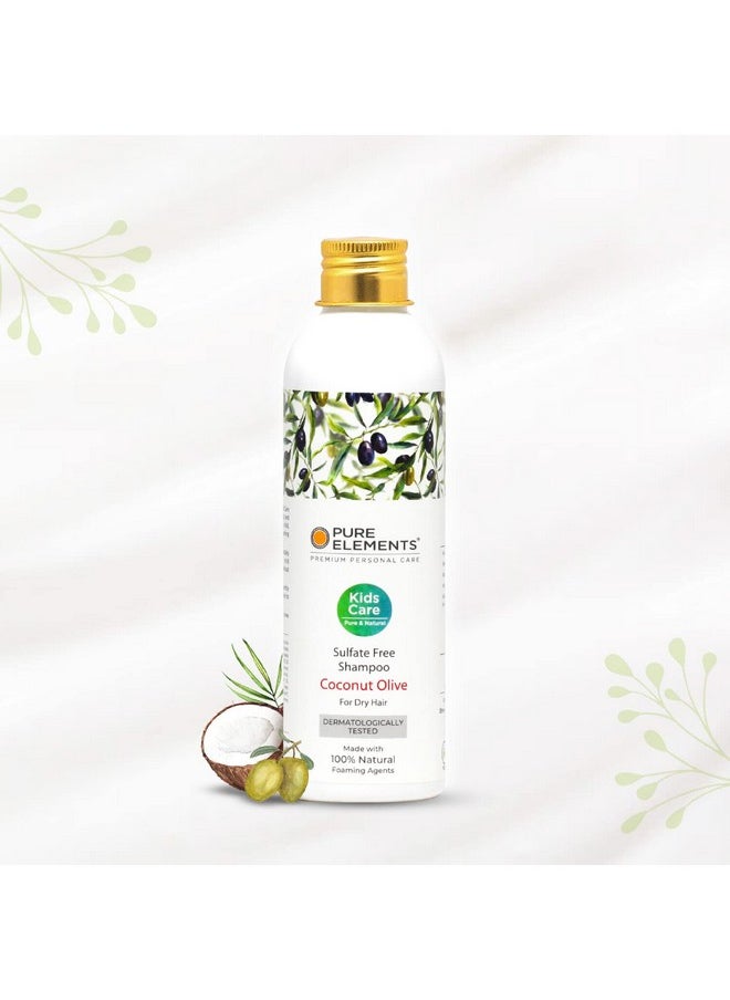 Pure Elements Natural & Sulfate Free Coconut Olive Kids Shampoo For Dry Hair - 200 Ml  - Image 1