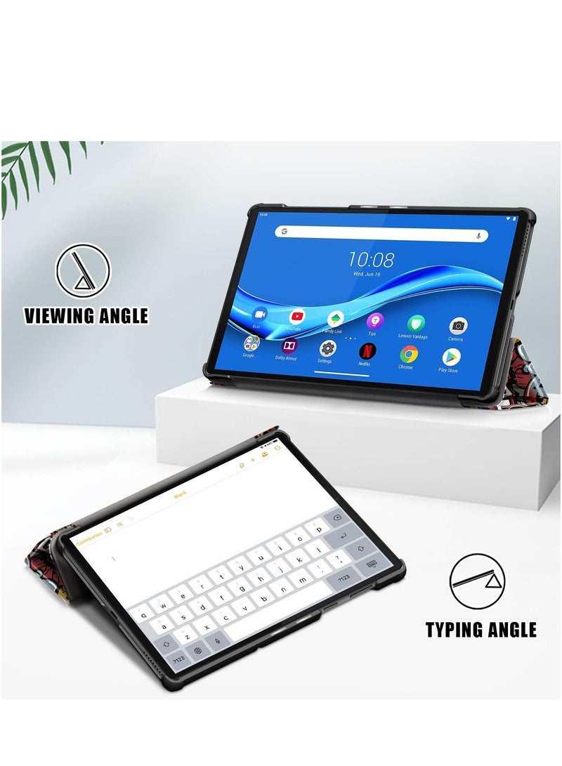 Leather Case for Lenovo M10 HD 2nd Gen 10.1 Inch 2020 (TB-X306X/TB-X306F) Light Weight Slim Tri-Fold Case Magnetic Cover Stand -Graffiti - Image 3