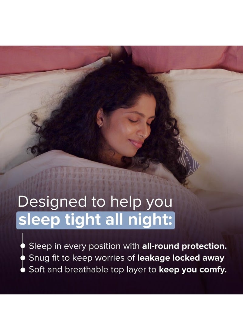 نوا بين عشية وضحاها سراويل الدورة الشهرية المتاح | عبوة من 5 | (XL - XXL) | امتصاص التدفق الثقيل | حماية مانعة للتسرب | سرية وآمنة | تنفس | لا طفح جلدي | لا إزعاج - Image 4