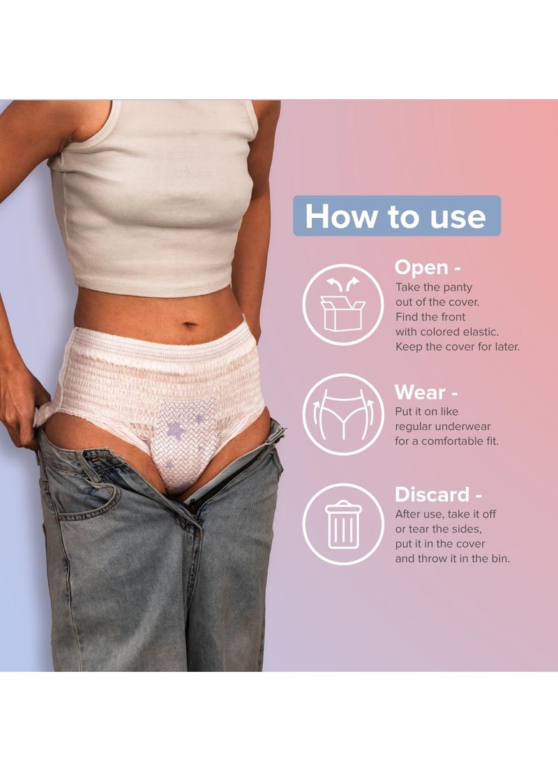 نوا بين عشية وضحاها سراويل الدورة الشهرية المتاح | عبوة من 5 | (XL - XXL) | امتصاص التدفق الثقيل | حماية مانعة للتسرب | سرية وآمنة | تنفس | لا طفح جلدي | لا إزعاج - Image 5