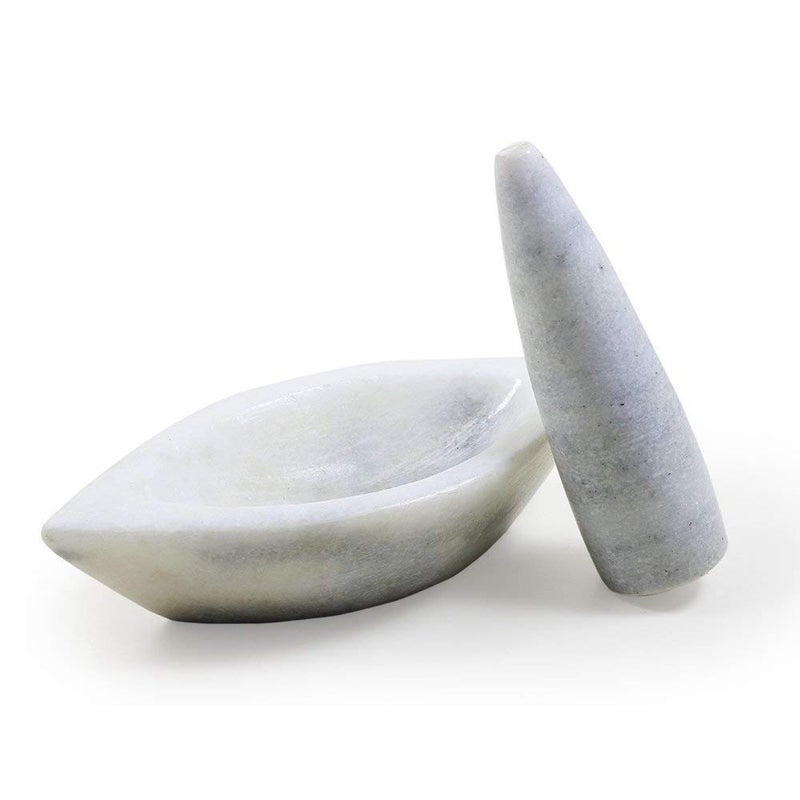 ARMAN SPOONS Royal spoons Marble Mortar And Pestle Set ship shape Spice Mixer For Kitchen - Image 1