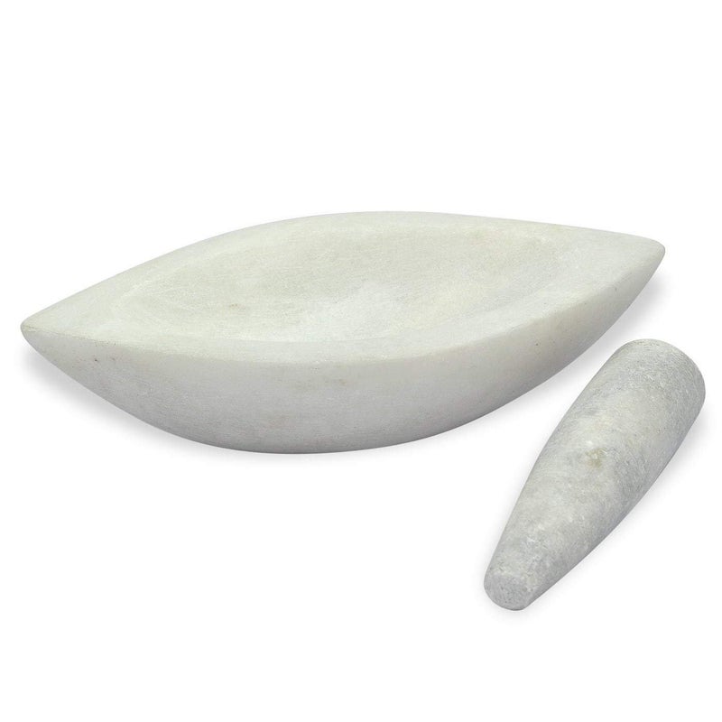 ARMAN SPOONS Royal spoons Marble Mortar And Pestle Set ship shape Spice Mixer For Kitchen - Image 4