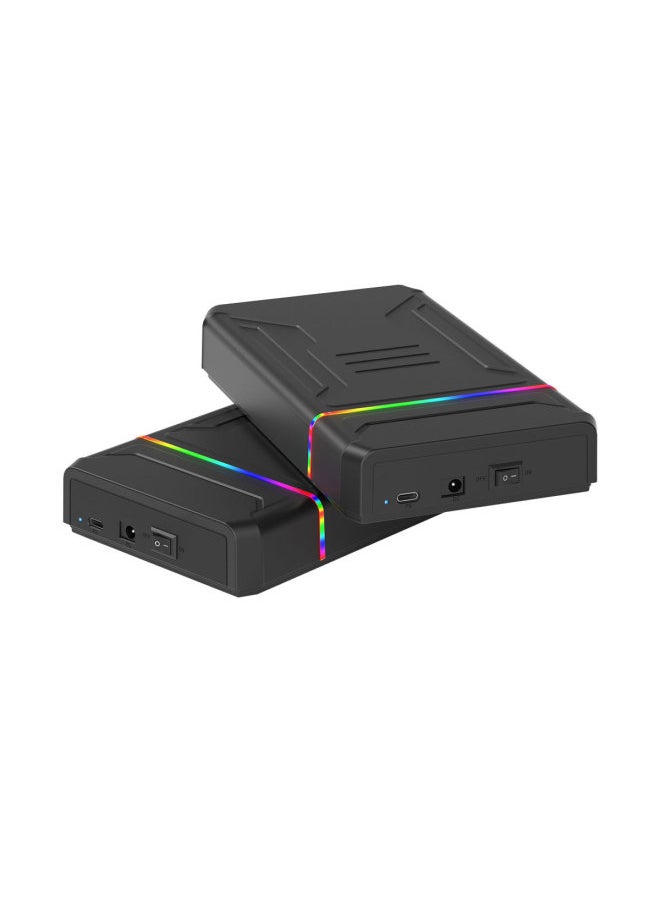 Generic Mobile Hard Disk Box 3.5/2.5 Inch TYPE-C External Box Laptop External Hard-Color:D49 (with European Power Supply) 12v 2a, Data Cable A=c 80cm, 5gbps  - Image 3
