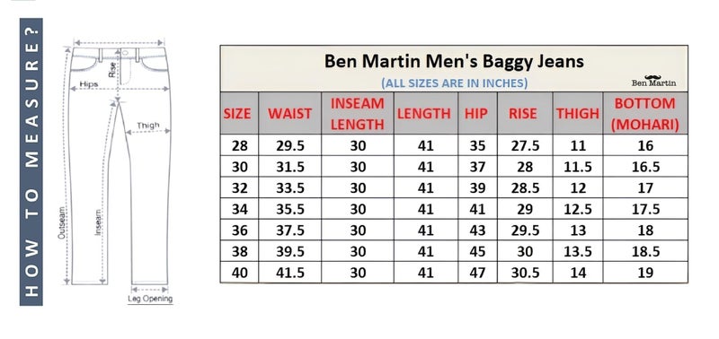 Ben Martin Black Men Jeans || Baggy Fit Jean's for Man || Loose Fit High Rise Denim || Stretchable Casual Wear Jean,s || Dance Rap Rapping Style Pant for Men || Denim Cotton Jeans 34 (0) - Image 5