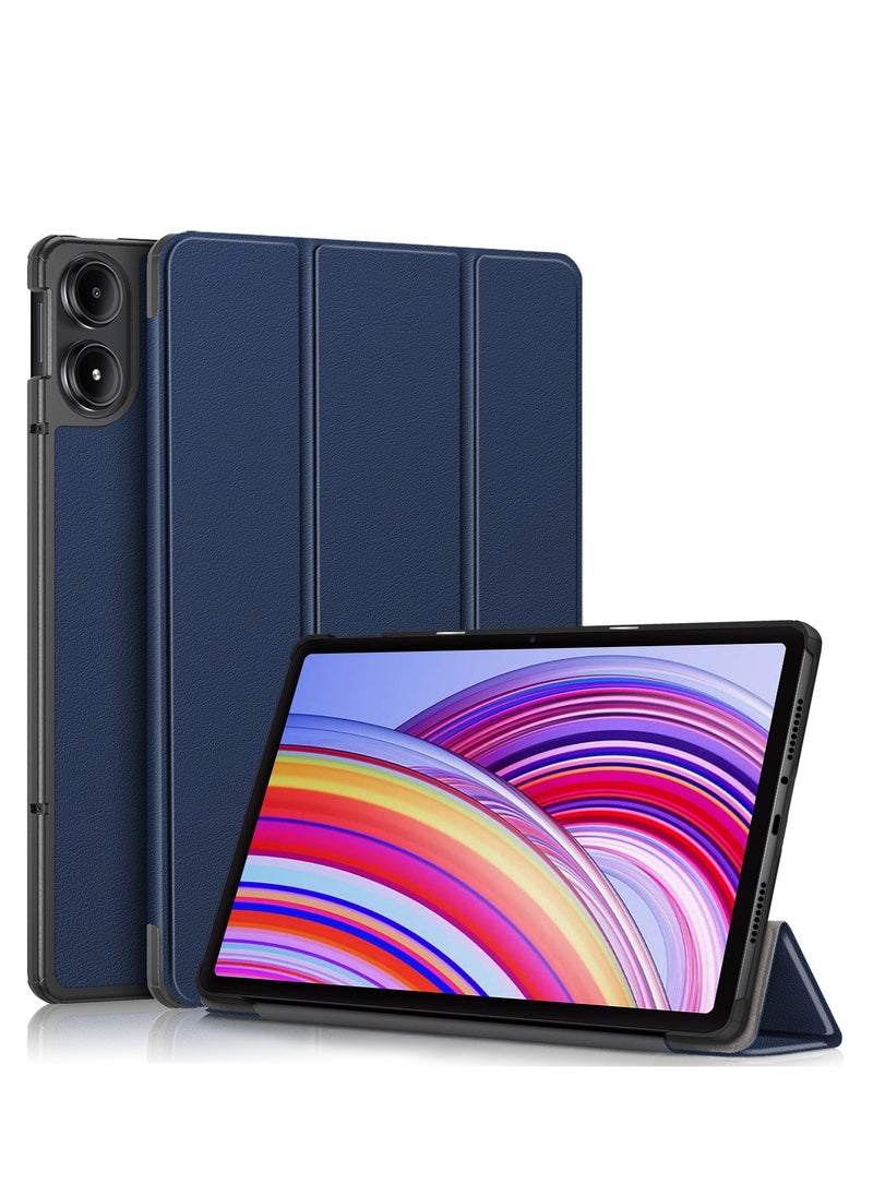 Generic Case For Xiaomi Redmi Pad SE Pro 12.1 Multi-Viewing Angles All New PU Leather Smart Cover with Auto Sleep Wake Feature Slim Flip Shell Case for Redmi SE Pro 12.1 (Blue)  - Image 1