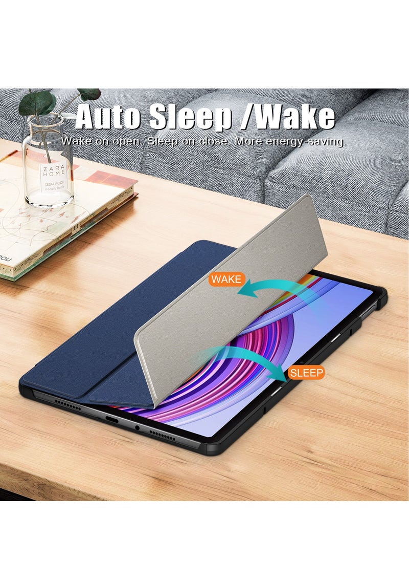 Generic Case For Xiaomi Redmi Pad SE Pro 12.1 Multi-Viewing Angles All New PU Leather Smart Cover with Auto Sleep Wake Feature Slim Flip Shell Case for Redmi SE Pro 12.1 (Blue)  - Image 4