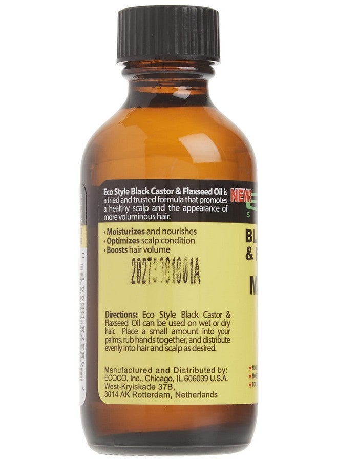 Eco Style Black Castor And Flaxseed Maximum Hair Growth Oil 2 Ounce4410 - Image 3