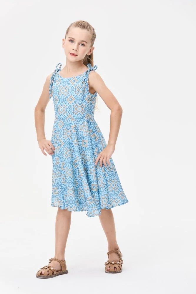 Tenda Printed Fit-and-Flare Dress