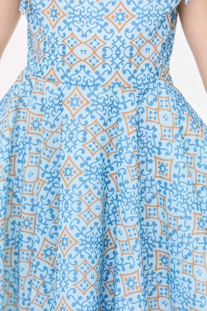 Tenda Printed Fit-and-Flare Dress